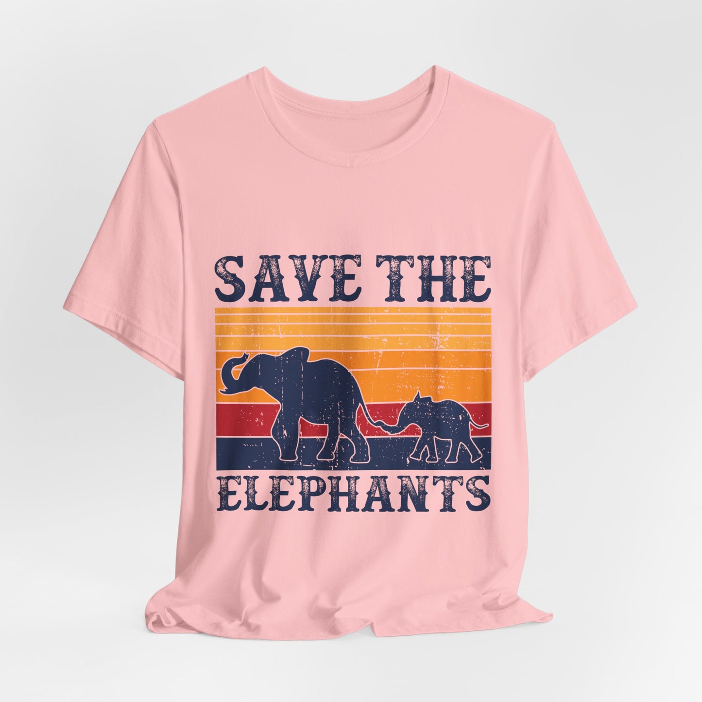 Vegan: Save The Elephants - Unisex Jersey Short Sleeve Tee - 12377