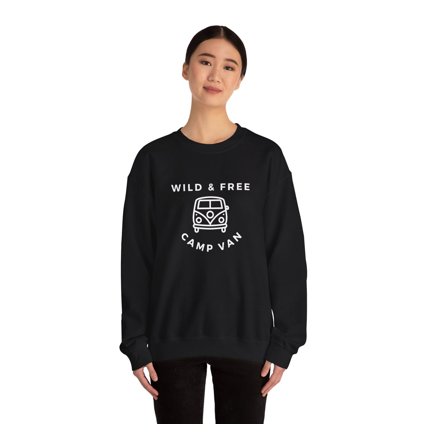 Wild & Free, Camp Van - Unisex Heavy Blend™ Crewneck Sweatshirt - 10741