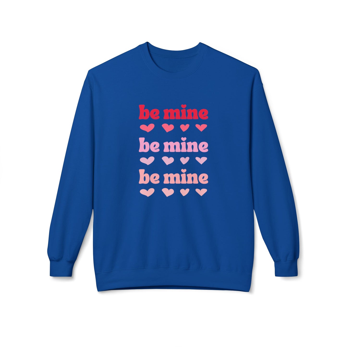 Valentine's, Be Mine - Unisex Midweight Softstyle Fleece Crewneck Sweatshirt - 11428