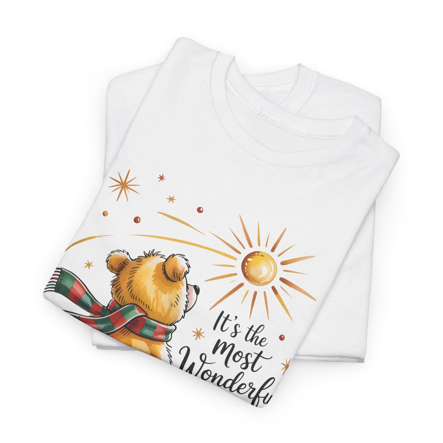 Christmas Bear T-Shirt – “It’s the Most Wonderful Time of the Year” Cute Holiday Gift Tee - 14852