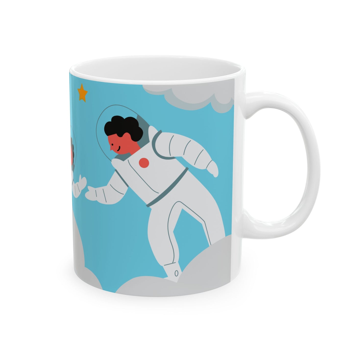 Space Themed Father's Day Ceramic Mug - Perfect Gift for Dads, Astronaut Lovers - 14051