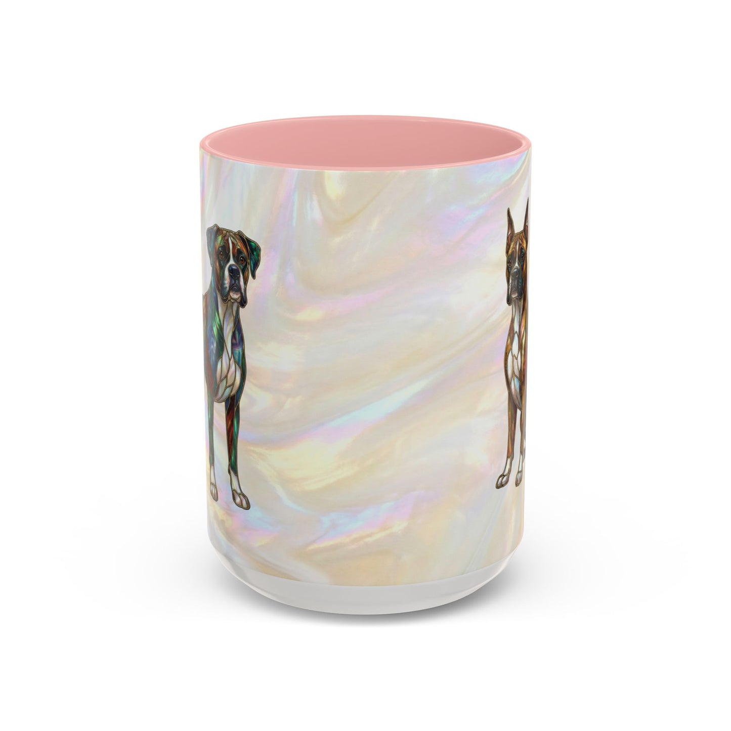 Boxer Accent Coffee Mug -Stained Glass Style (11/15oz) - 14621