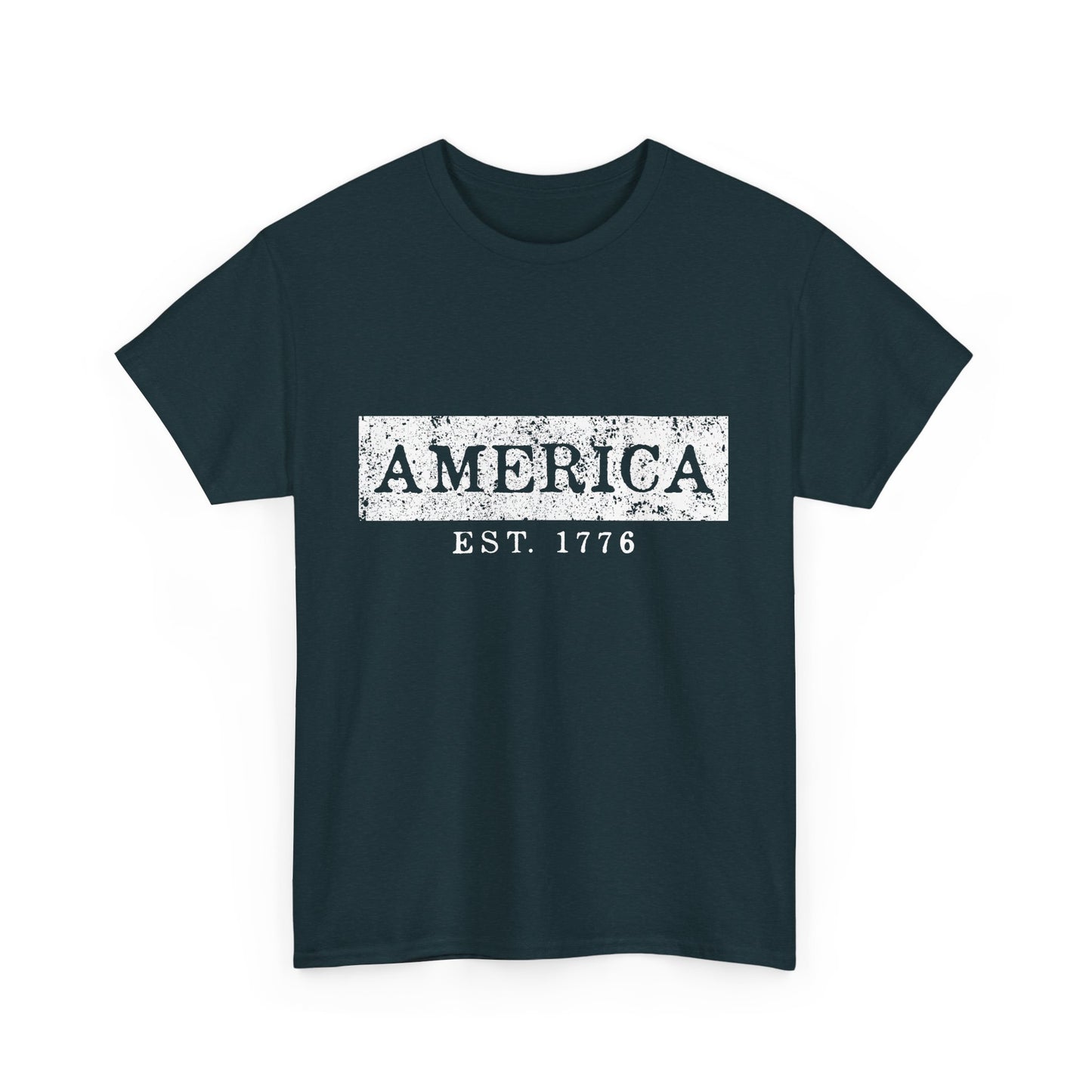 Patriotic Unisex Tee - America EST 1776, Vintage Style Shirt, Independence Day Gift, Casual Wear, Gifts for Him/Her - 13736