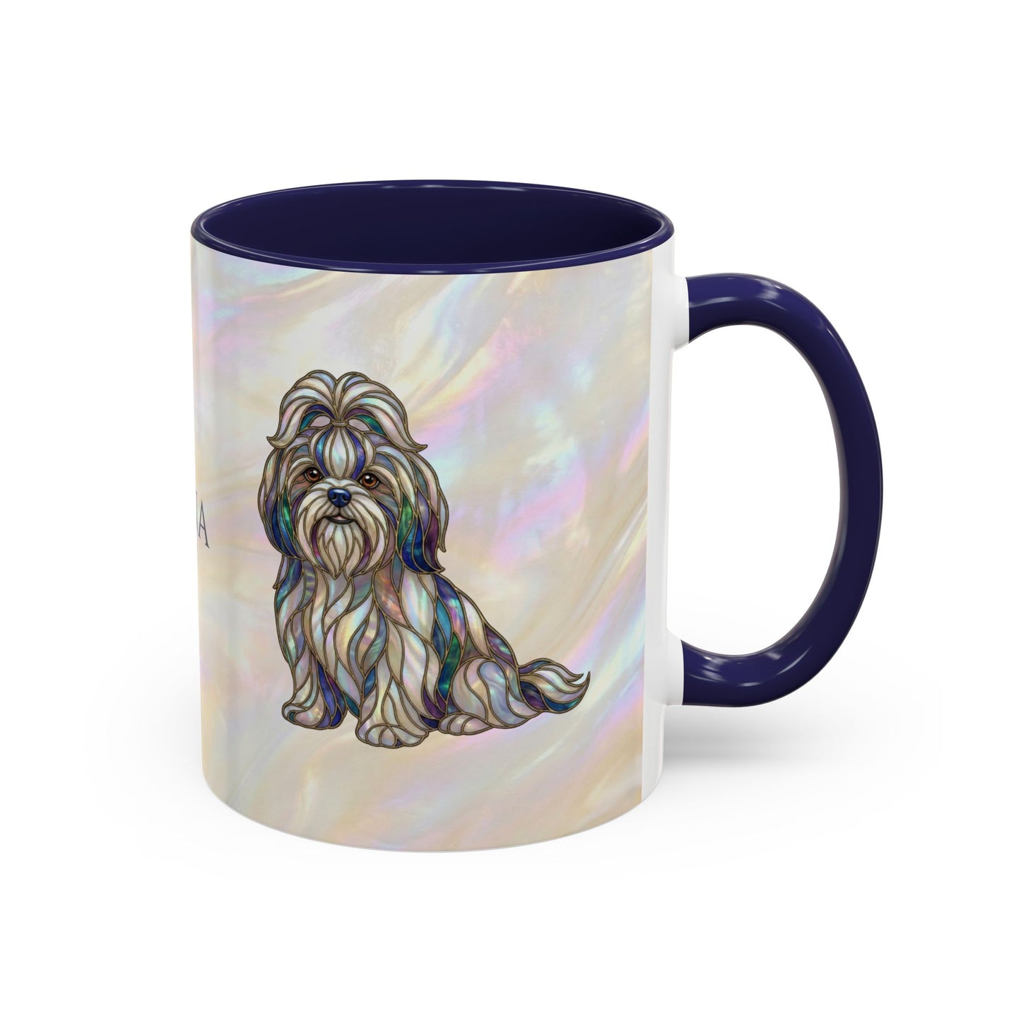 Shih Tzu Accent Coffee Mug – Stained Glass Design 11/15oz - 14647