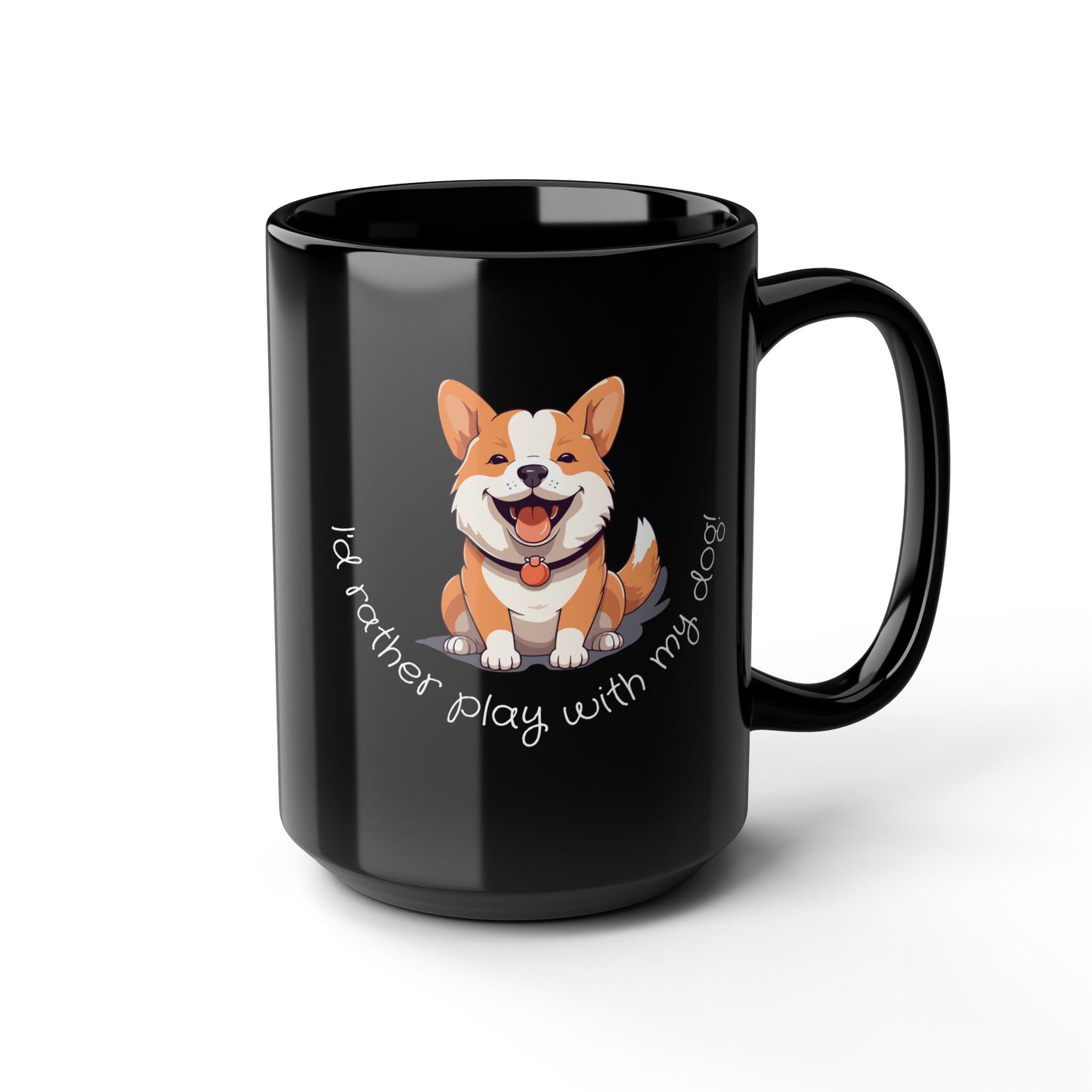 Corgi Lover's Black Mug - Perfect Gift for Dog Owners, Pet Lovers, Coffee Lovers, Corgi Gifts, Funny Dog Mug - 14079