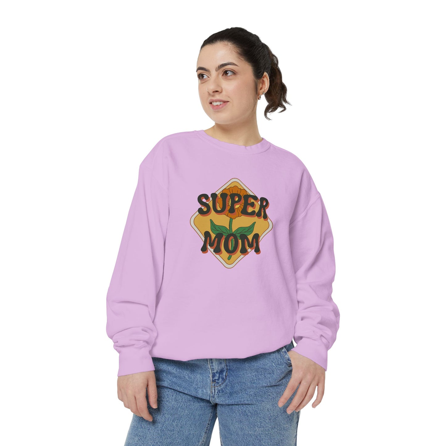 Super Mom Unisex Garment-Dyed Sweatshirt - 11888