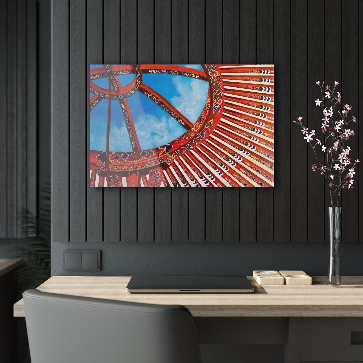 Mongol Yurt Top - Acrylic Prints