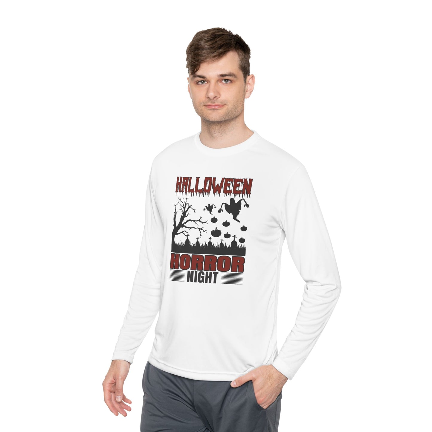 Halloween Horror Night - Unisex Lightweight Long Sleeve Tee - 13904