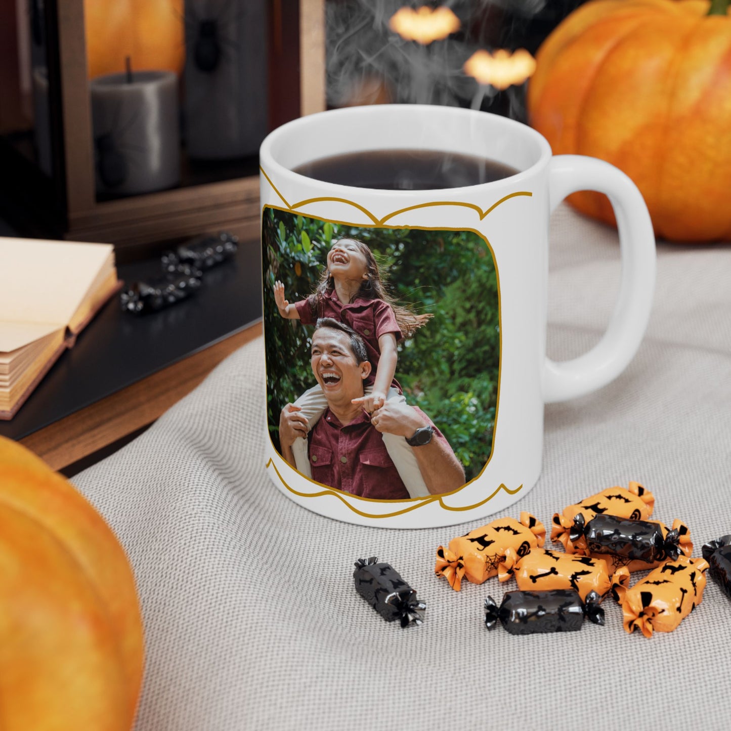 Best Dad Ever, Personalized Ceramic Mug, Fun Gift for Coffee Lovers, Custom Photo Mug - 14003