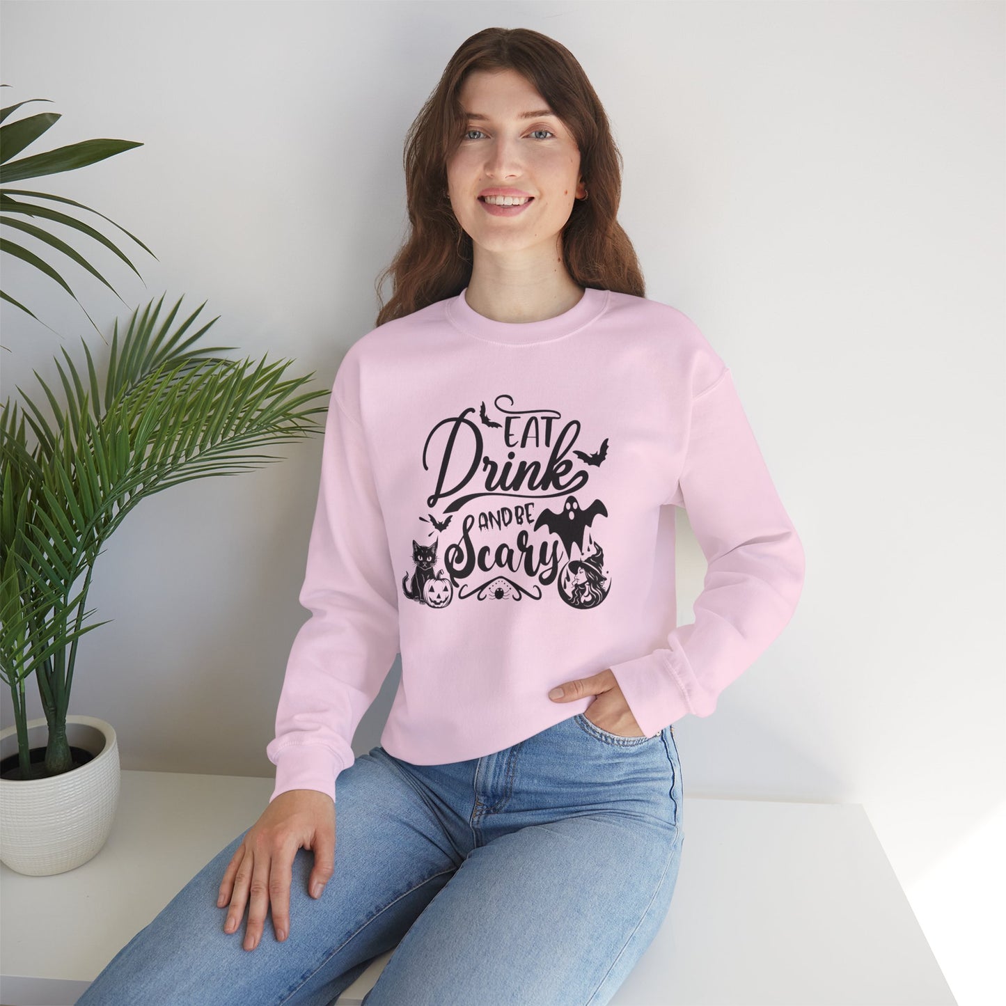 Eat, Drink and Be Scary - Unisex Heavy Blend™ Crewneck Sweatshirt