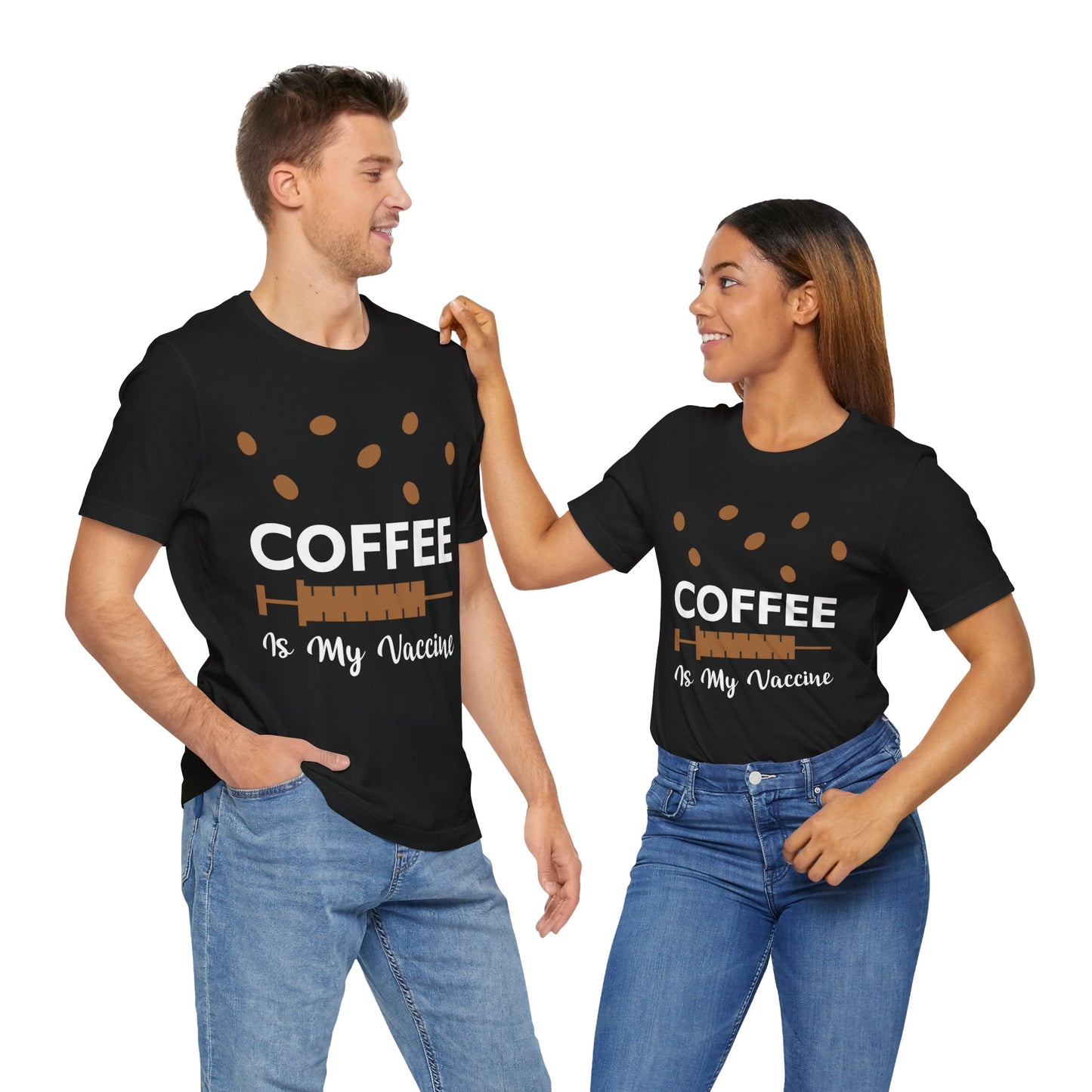 Coffee Is My Vaccine - Unisex Jersey Short Sleeve Tee