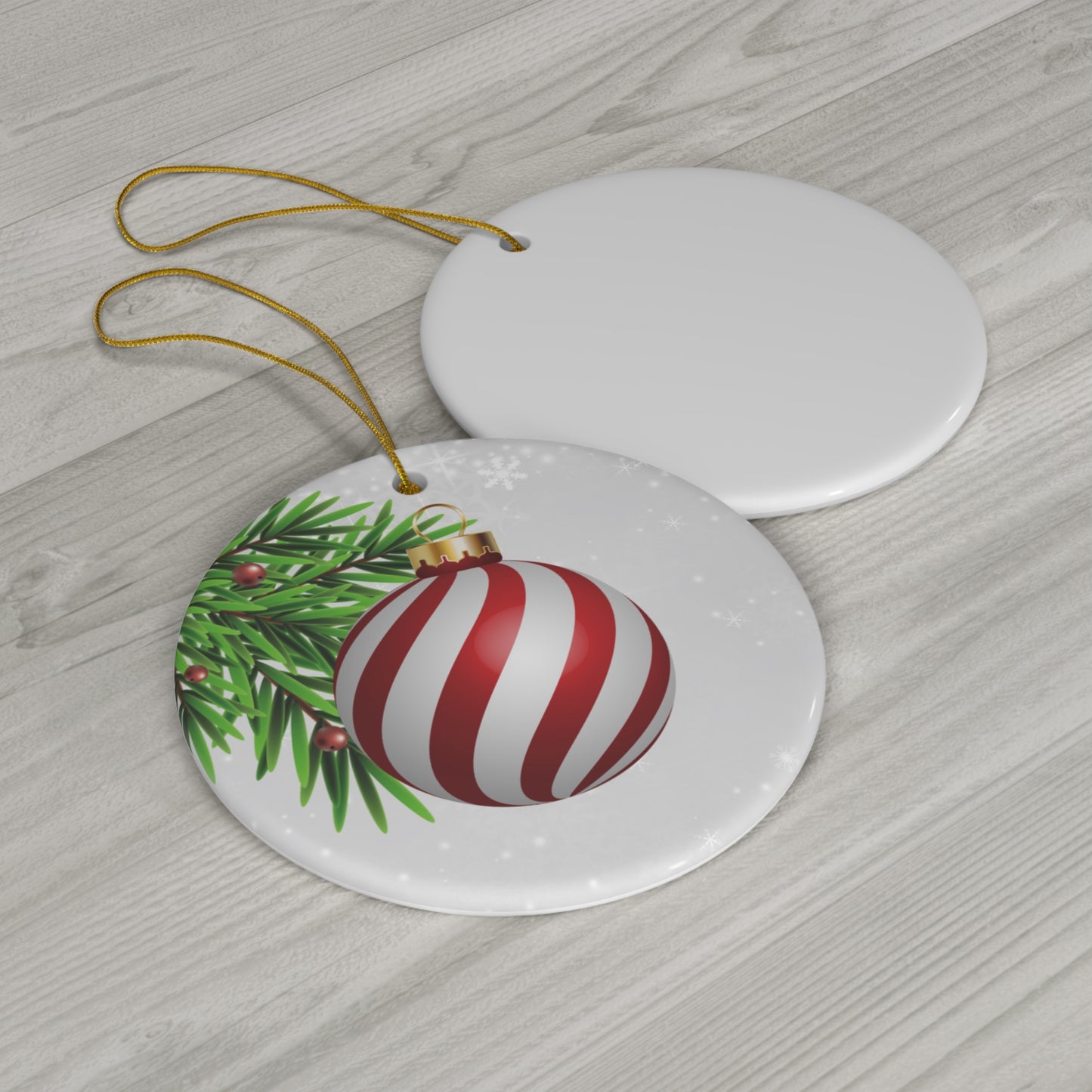 Holiday Cheer - Ceramic Ornament, 4 Shapes