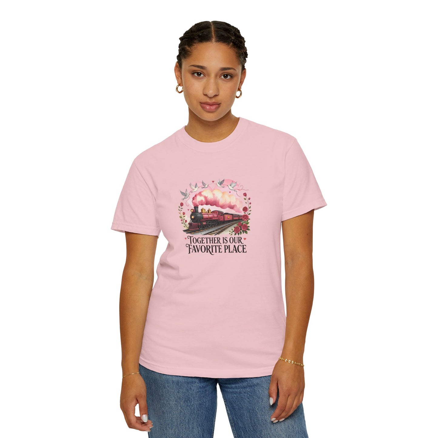 Together Is Our Favorite Place – Romantic Valentine Graphic T-Shirt  - 14738