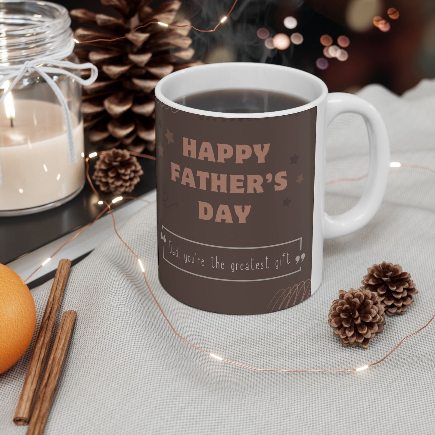 Dad, You're The Greatest Gift!  Photo Customizable, Ceramic Mug - (11oz, 15oz) - 12896