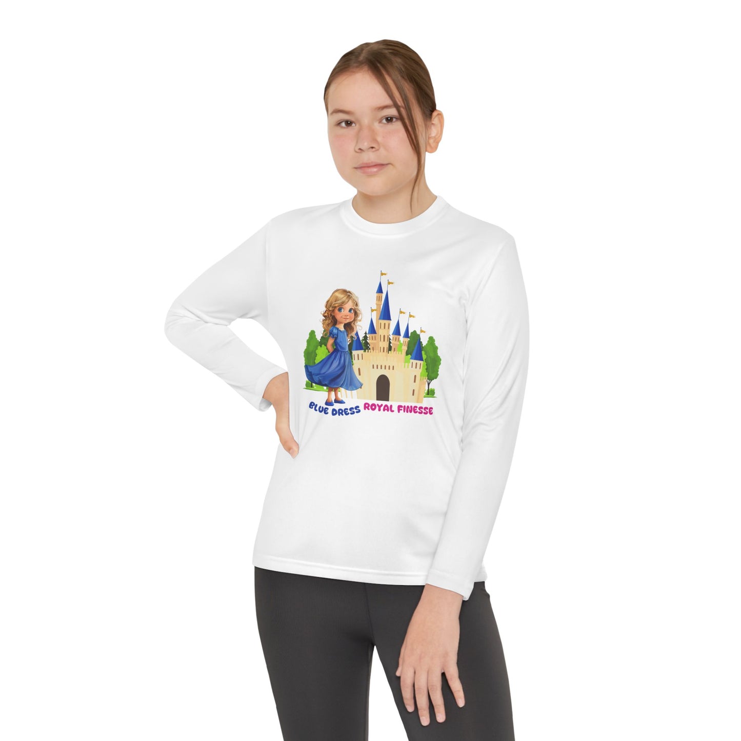 Blue Dress Princess, Royal Finesse - Youth Long Sleeve Competitor Tee - 11634