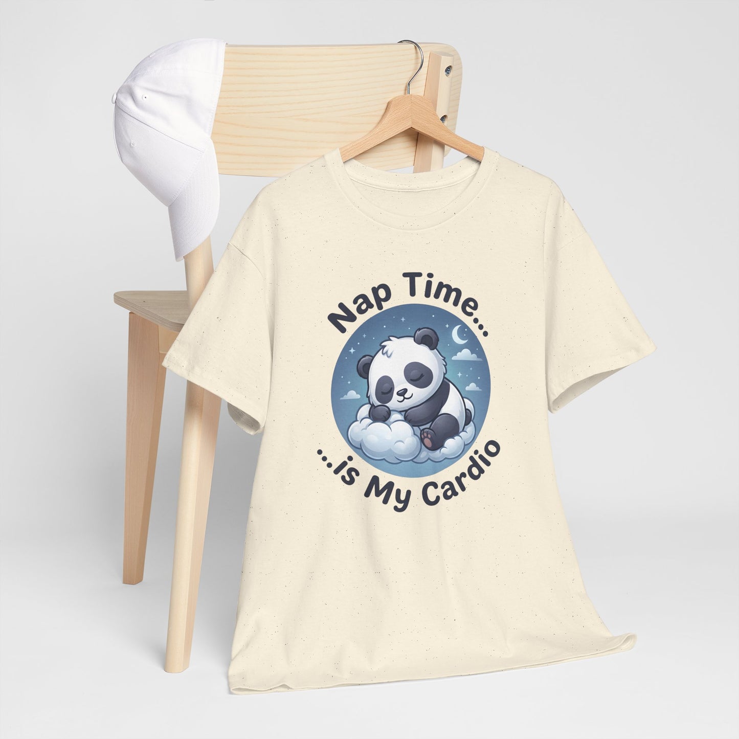 Cute Panda T-Shirt – “Nap Time Is My Cardio” Funny Sleep Tee - 14845