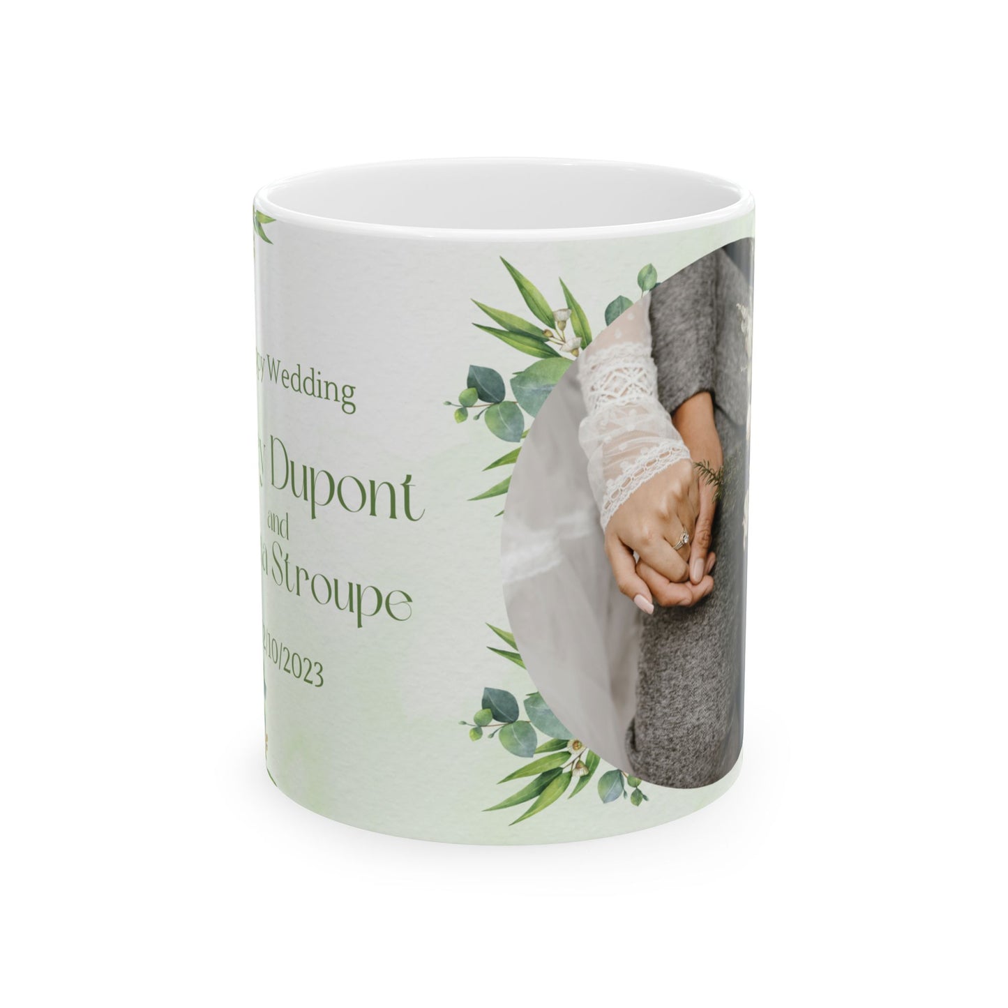 Happy Wedding, Details Customizable - Ceramic Mug, (11oz, 15oz) - 11031