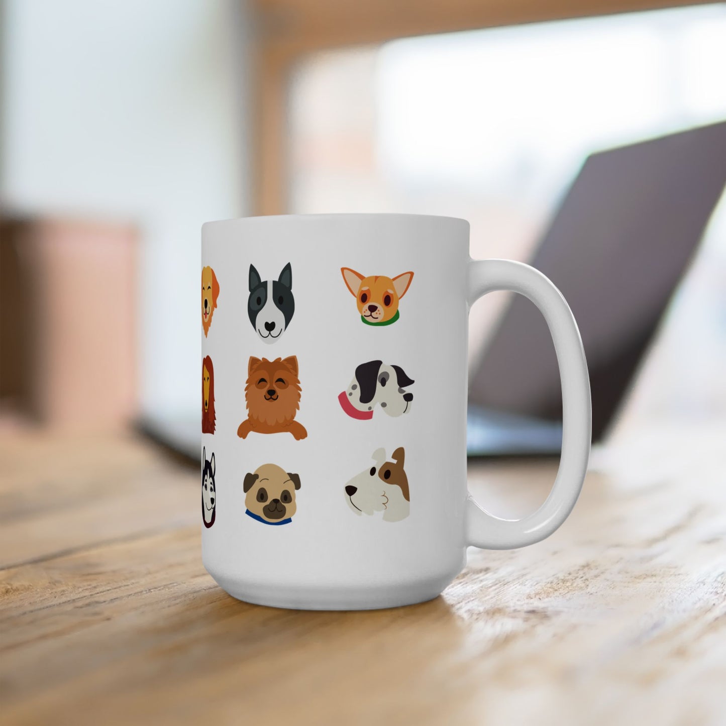 Whimsical Pet-Themed Ceramic Mug - Perfect Gift for Dog Lovers, Animal Enthusiasts, Cozy Home Decor, Birthdays - 14164