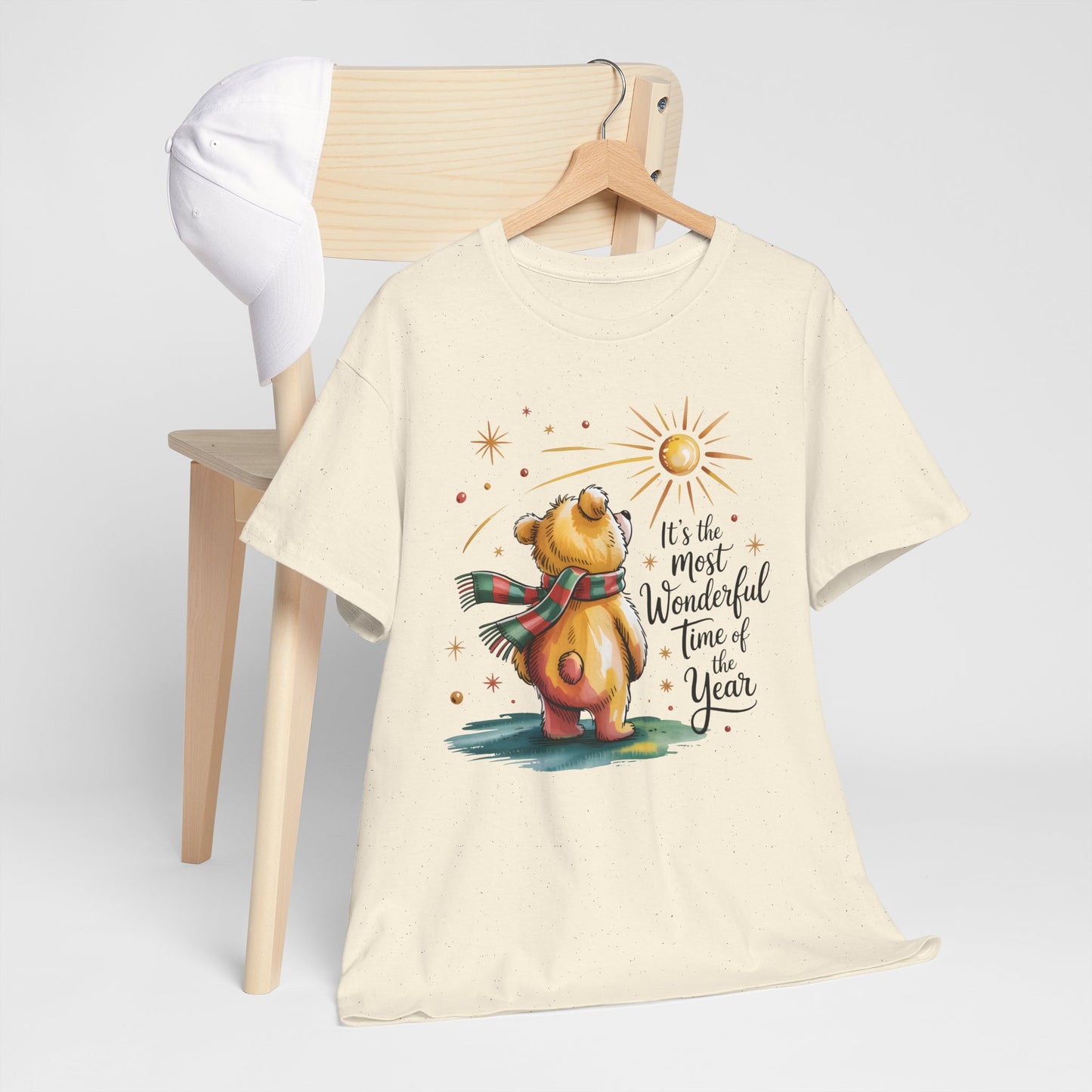 Christmas Bear T-Shirt – “It’s the Most Wonderful Time of the Year” Cute Holiday Gift Tee - 14852