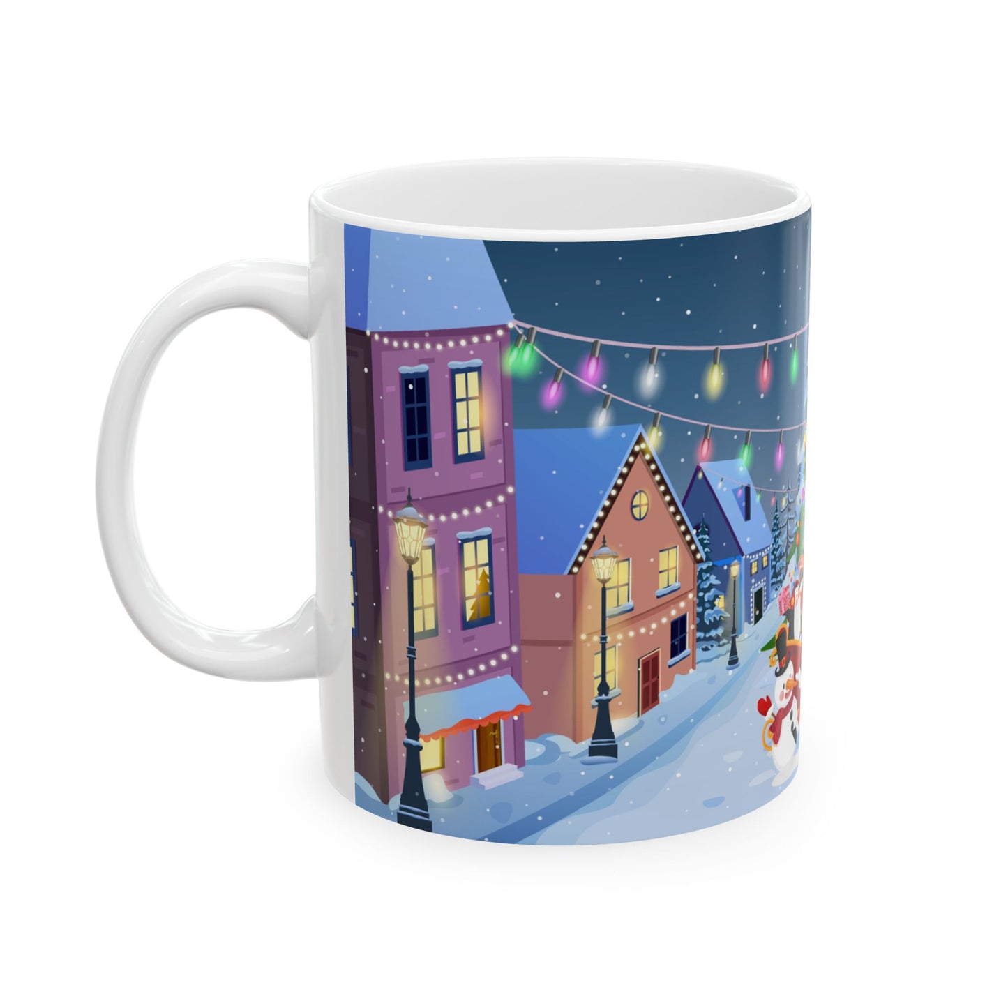 Christmas Night On the Street - Ceramic Mug, (11oz, 15oz) - 10452