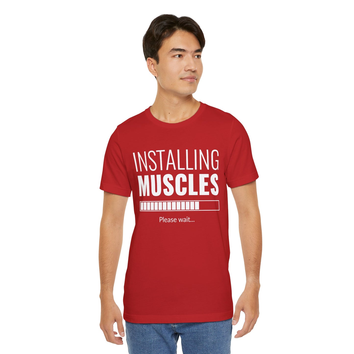 Gym: Installing Muscles  - Unisex Jersey Short Sleeve Tee