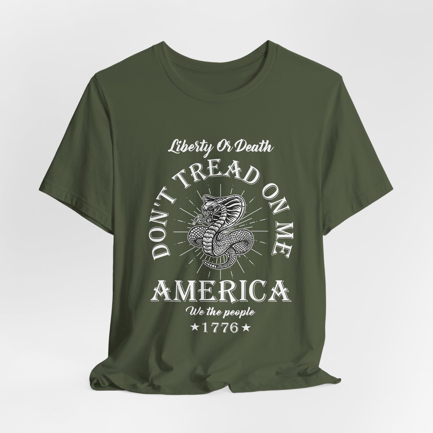 Don't Tread on Me Tee, Unisex Liberty & Death Shirt, Casual Gift, 4th of July Apparel, Patriot T-Shirt - 13656