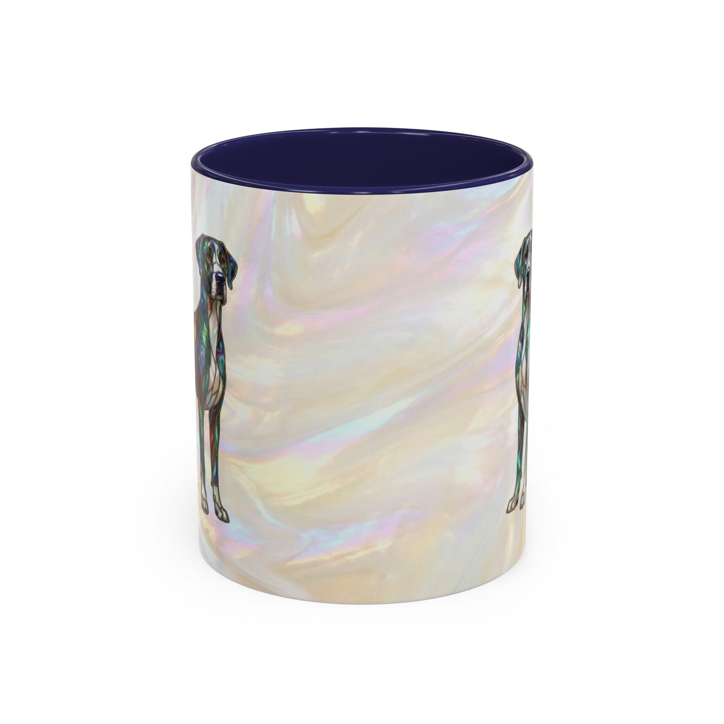 Personalized Great Dane Dog Mug — Stained Glass Design (11/15 oz) - 14550