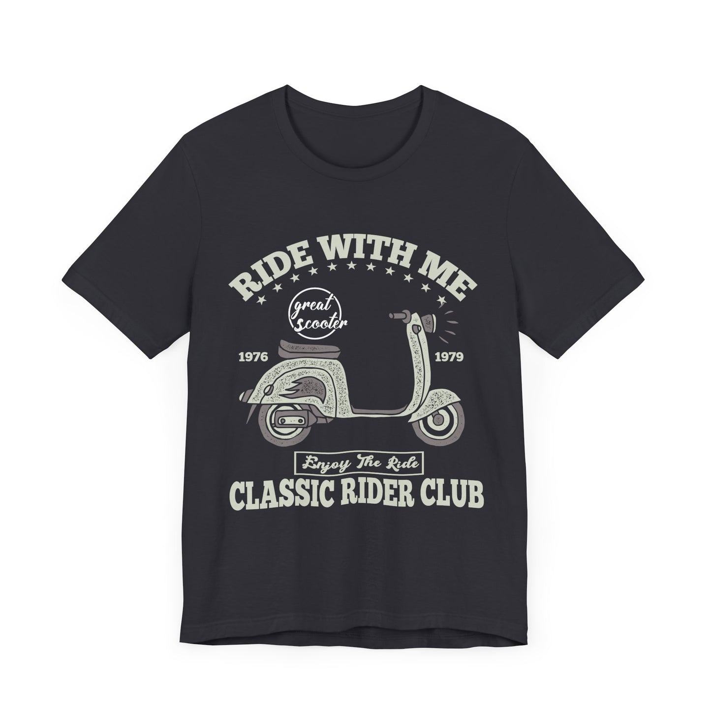Ride With Mt, Great Scooter - Unisex Jersey Short Sleeve Tee - 13215