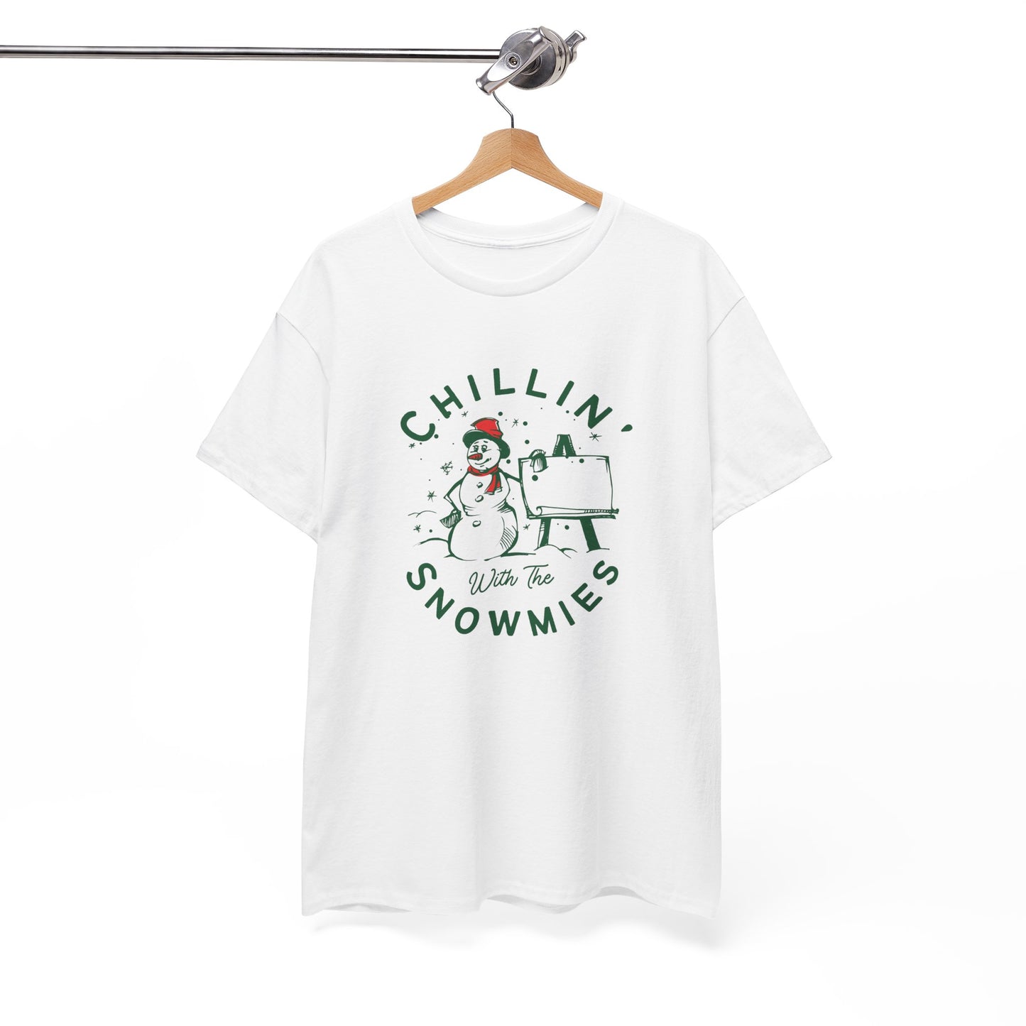 Chillin' With Snowmies - Unisex Heavy Cotton Tee - 10533