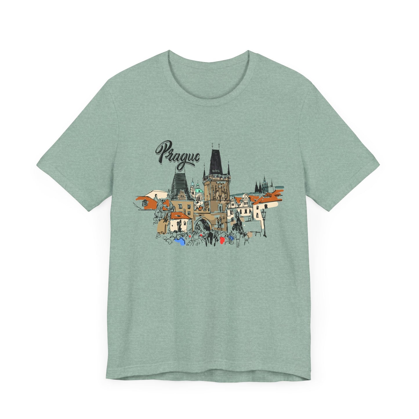 Prague Graphic Unisex Tee - Perfect Travel Souvenir - 12135