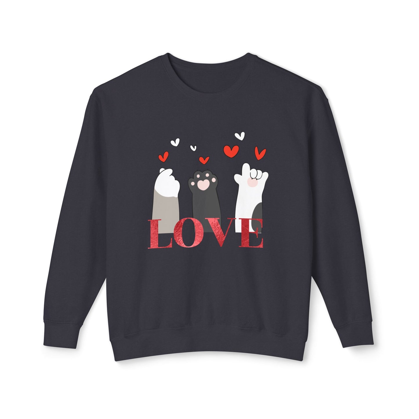 Pet's Paws, Love - Unisex Lightweight Crewneck Sweatshirt - 11477