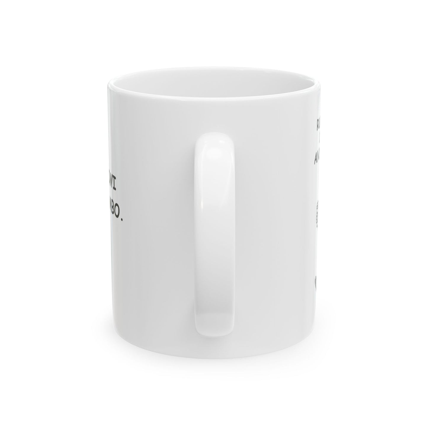 “Running on caffeine and jandals.” Ceramic Mug - 11oz & 15oz - 12887