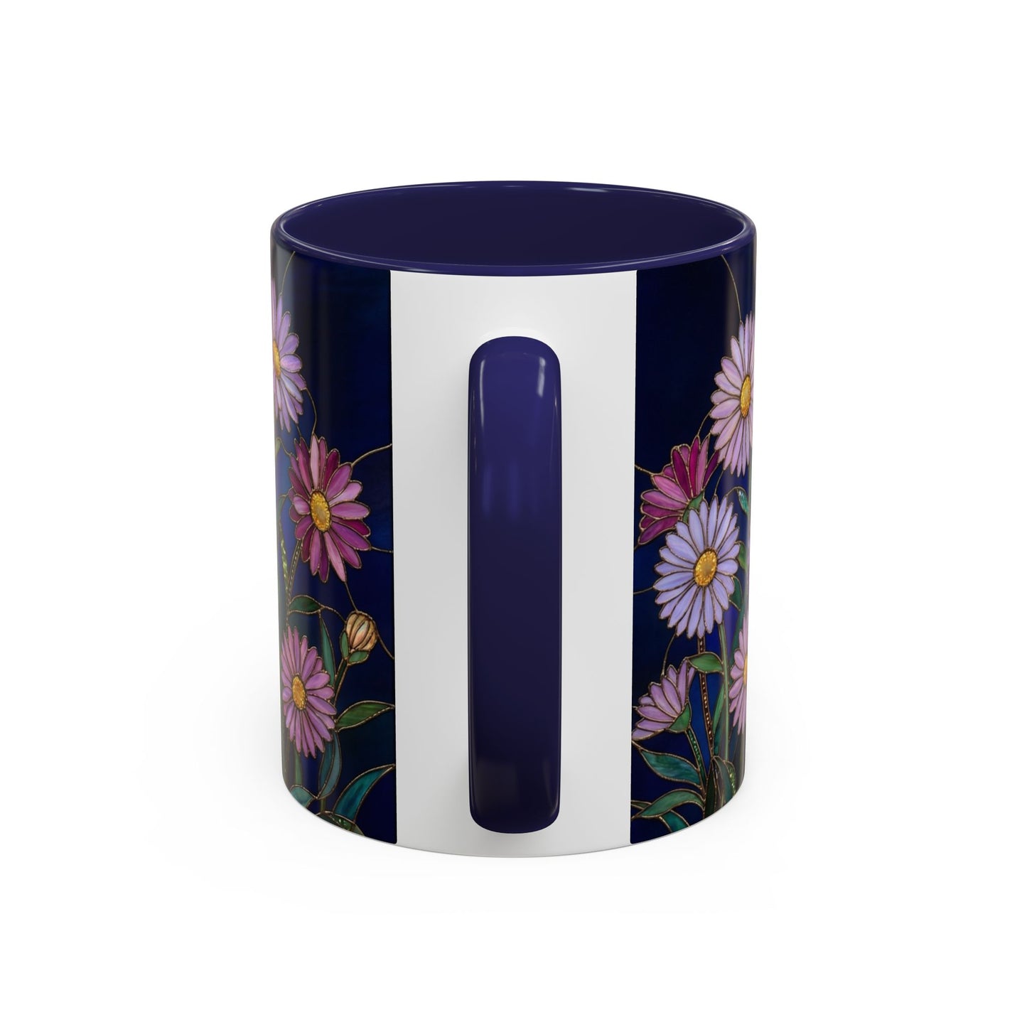 Aster Flower Coffee Mug — Stained Glass Design 11/15oz - 14553
