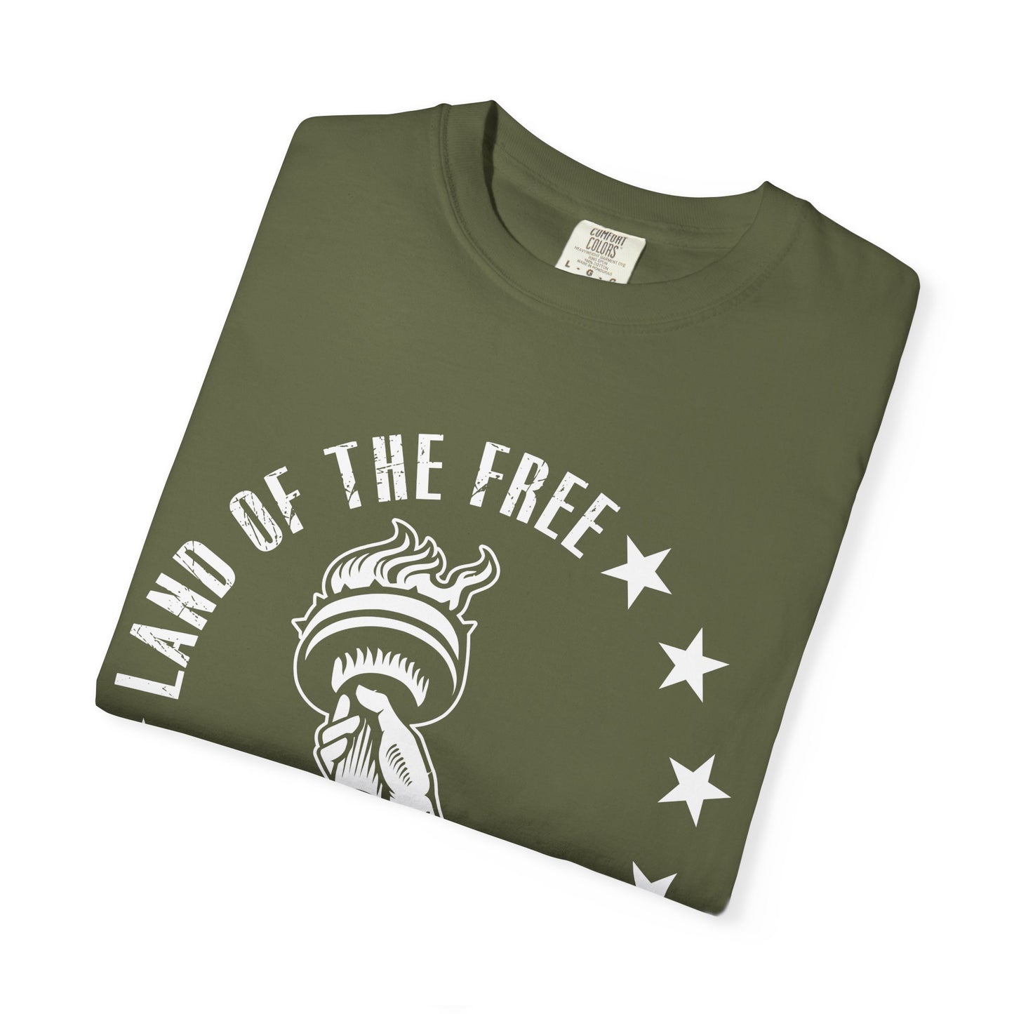 Land Of the Free Graphic T-Shirt, Casual Wear for Independence Day, Gift for Freedom Lovers, Unisex Tee for Everyday Style, Comfort and Style - 13640