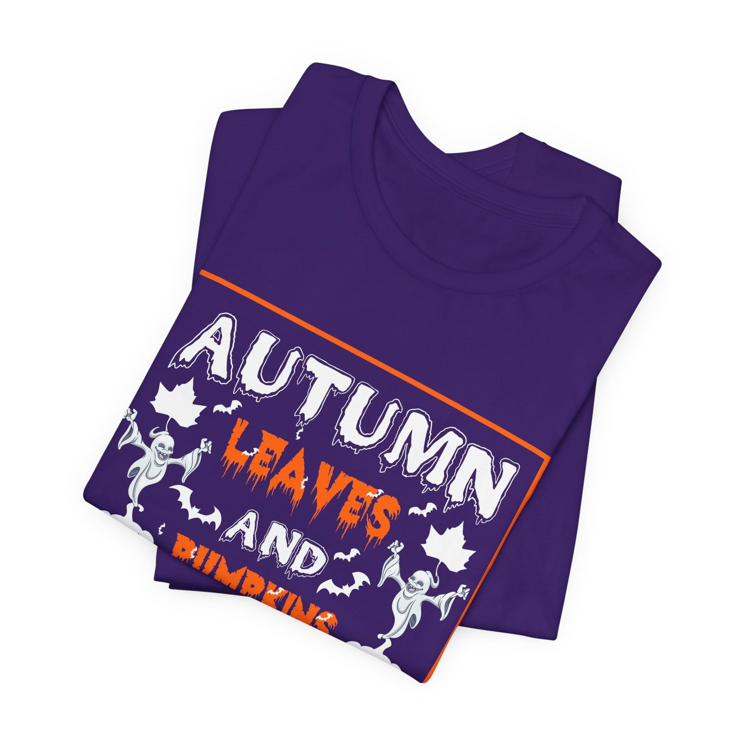 Halloween: Autumn Leaves & Pumpkins Please - Unisex Jersey Short Sleeve Tee - 12656