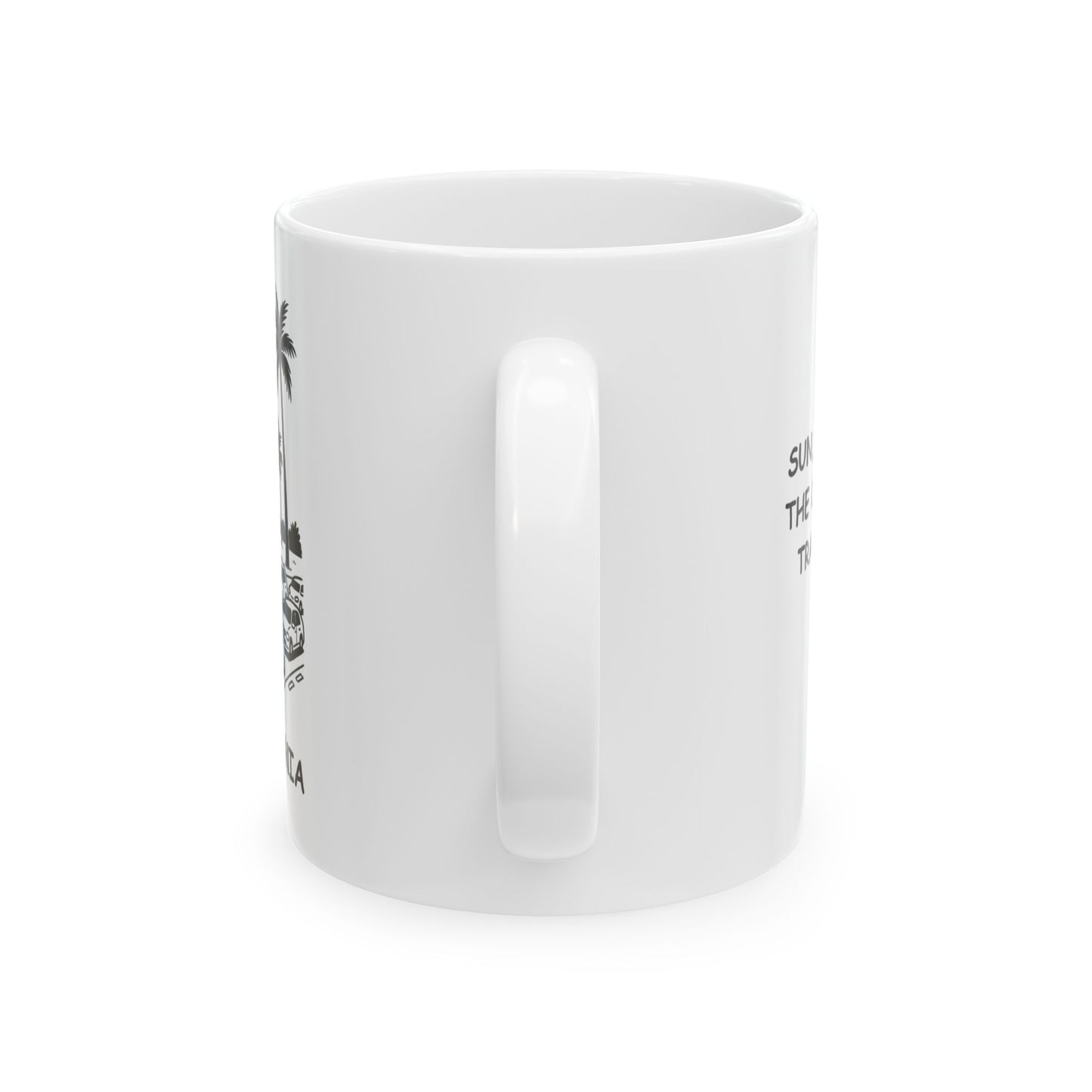 "Sun, sand, and the occasional traffic jam." Ceramic Mug – 12709