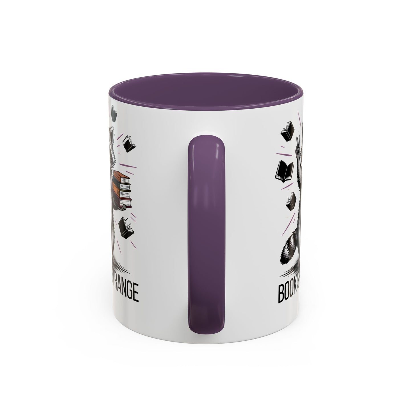 Bookish & Strange Raccoon Mug – Cute Reading Coffee Mug Gift for Book Lovers (11oz / 15oz) - 14803