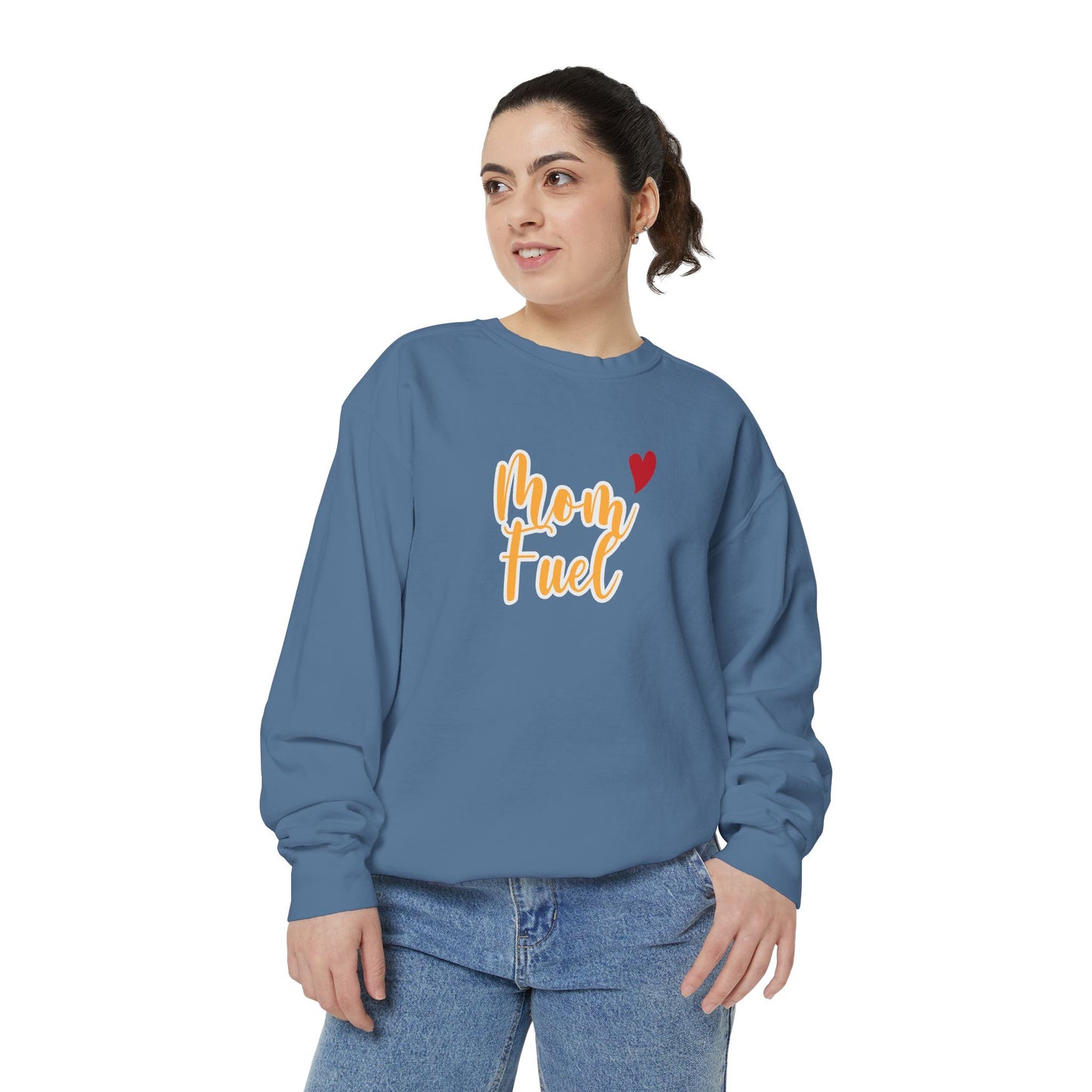 Mom Fuel Sweatshirt - Cozy Unisex Garment-Dyed Top for Moms - 11834