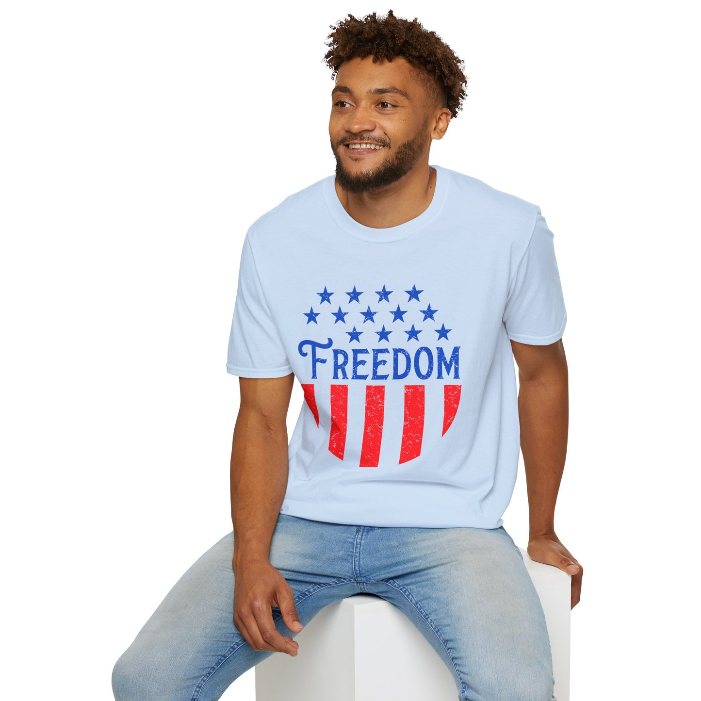 American Freedom Unisex T-Shirt - Patriot Tee, July 4th Celebration, Memorial Day Outfit, Independence Day Gift, Vintage Style Shirt - 13734