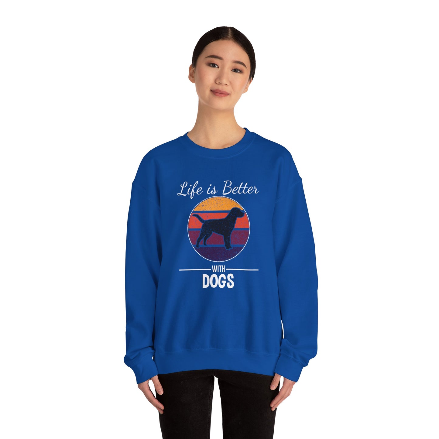 Life is Better With Dogs - Unisex Heavy Blend™ Crewneck Sweatshirt