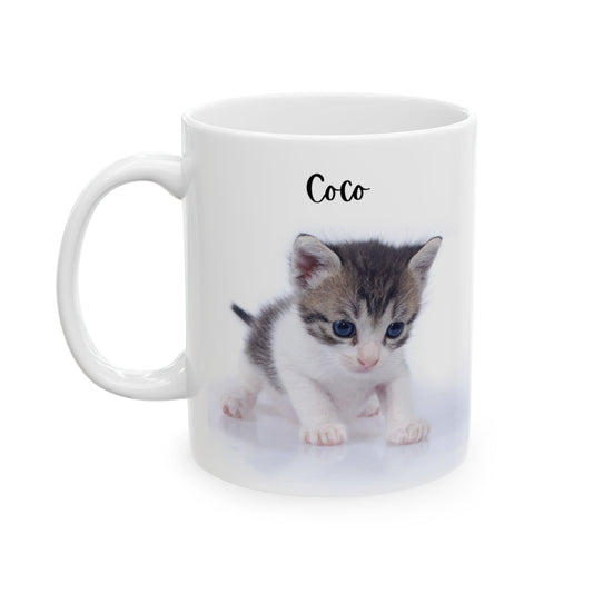Cute Cat Ceramic Mug - Perfect Gift for Cat Lovers, Coffee Lovers, Animal Lovers, Pet Owners, Birthday, Holiday! - 14196