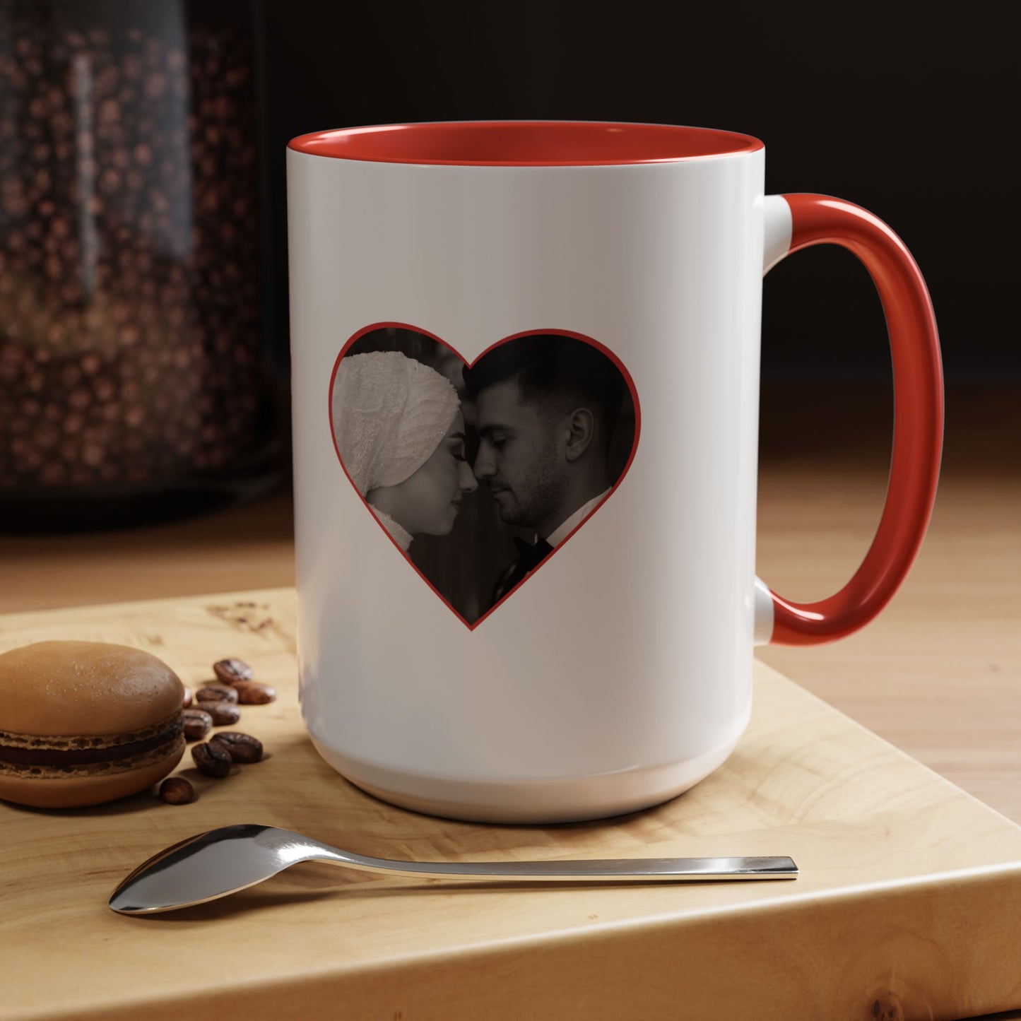 Mr & Mrs, Photo Customizable - Accent Coffee Mug (11, 15oz) - 10962