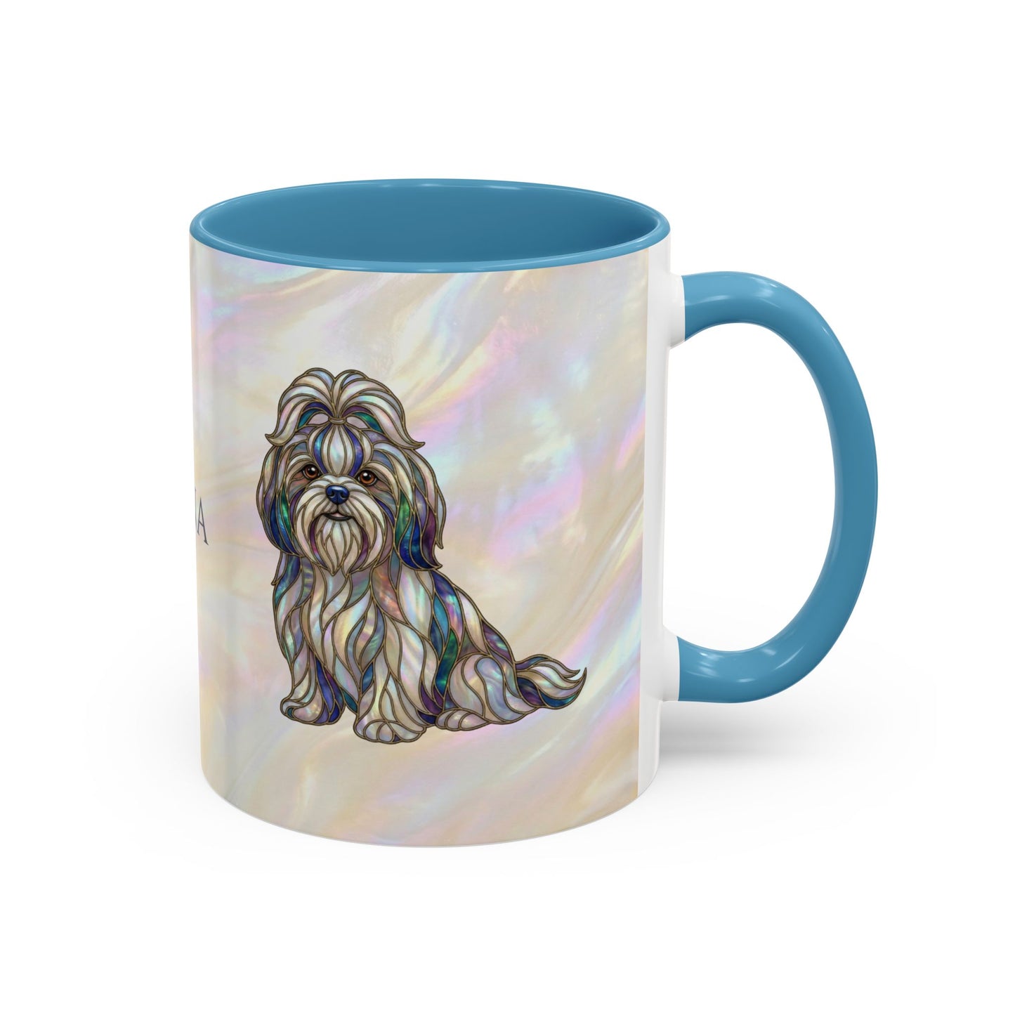 Shih Tzu Accent Coffee Mug – Stained Glass Design 11/15oz - 14647