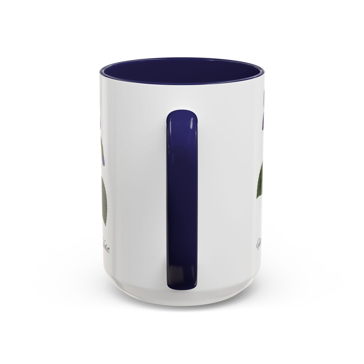 February Birth Flower Violet Mug – Personalized Name Coffee Cup - 14695