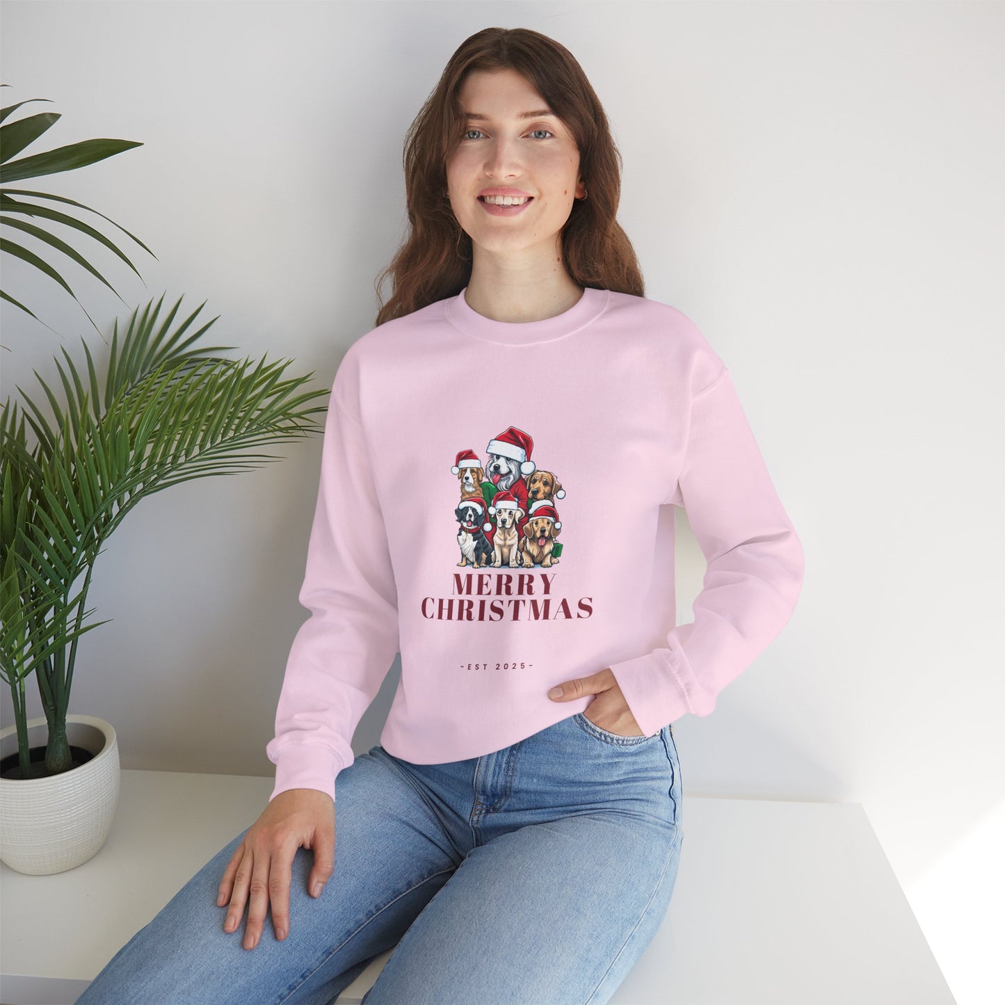 Merry Christmas, Dogs - Unisex Heavy Blend™ Crewneck Sweatshirt