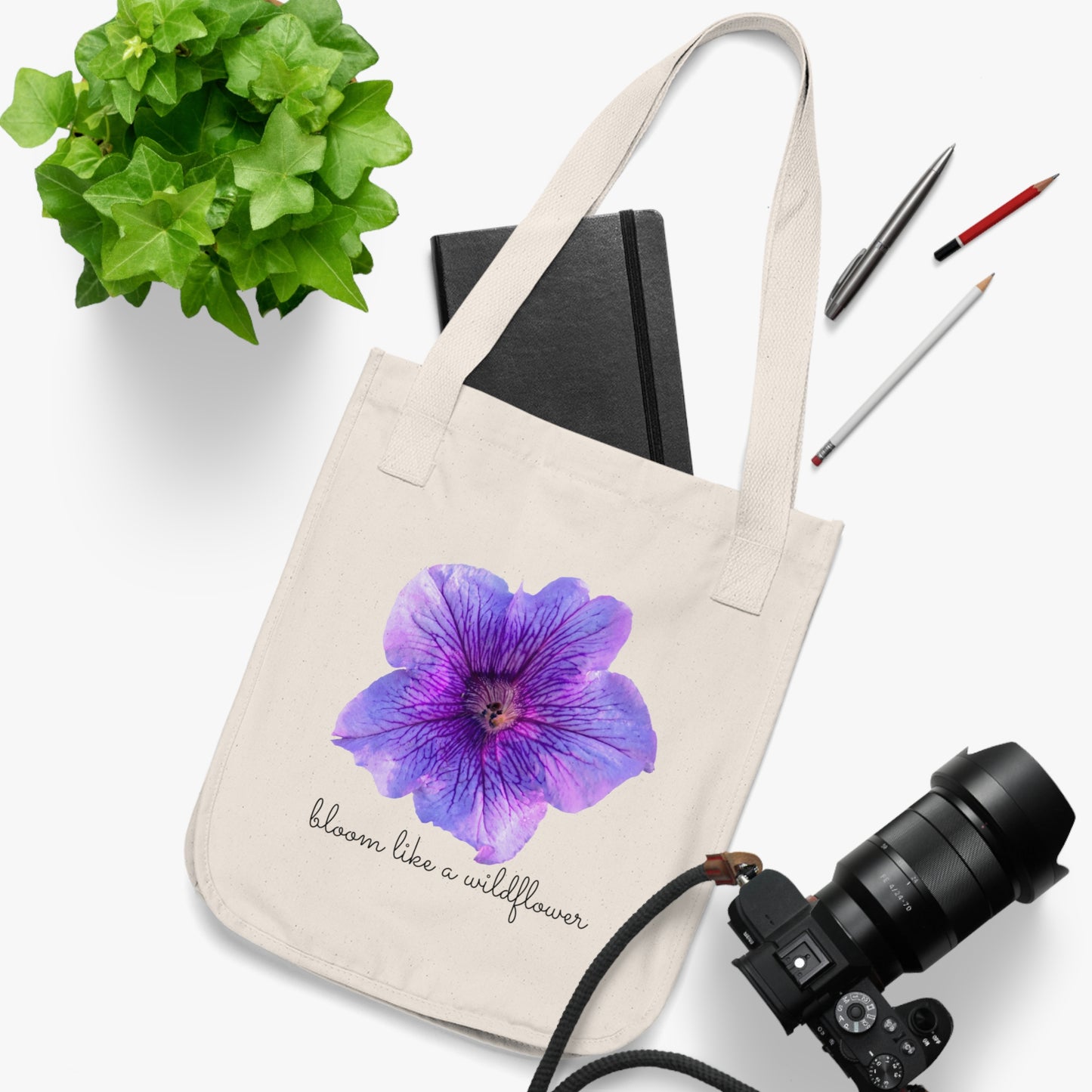 Organic Canvas Tote Bag | Wildflower Lovers