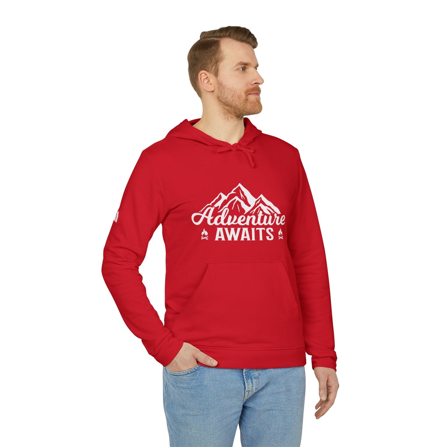 Camping: Adventure Awaits - Adidas Unisex Fleece Hoodie