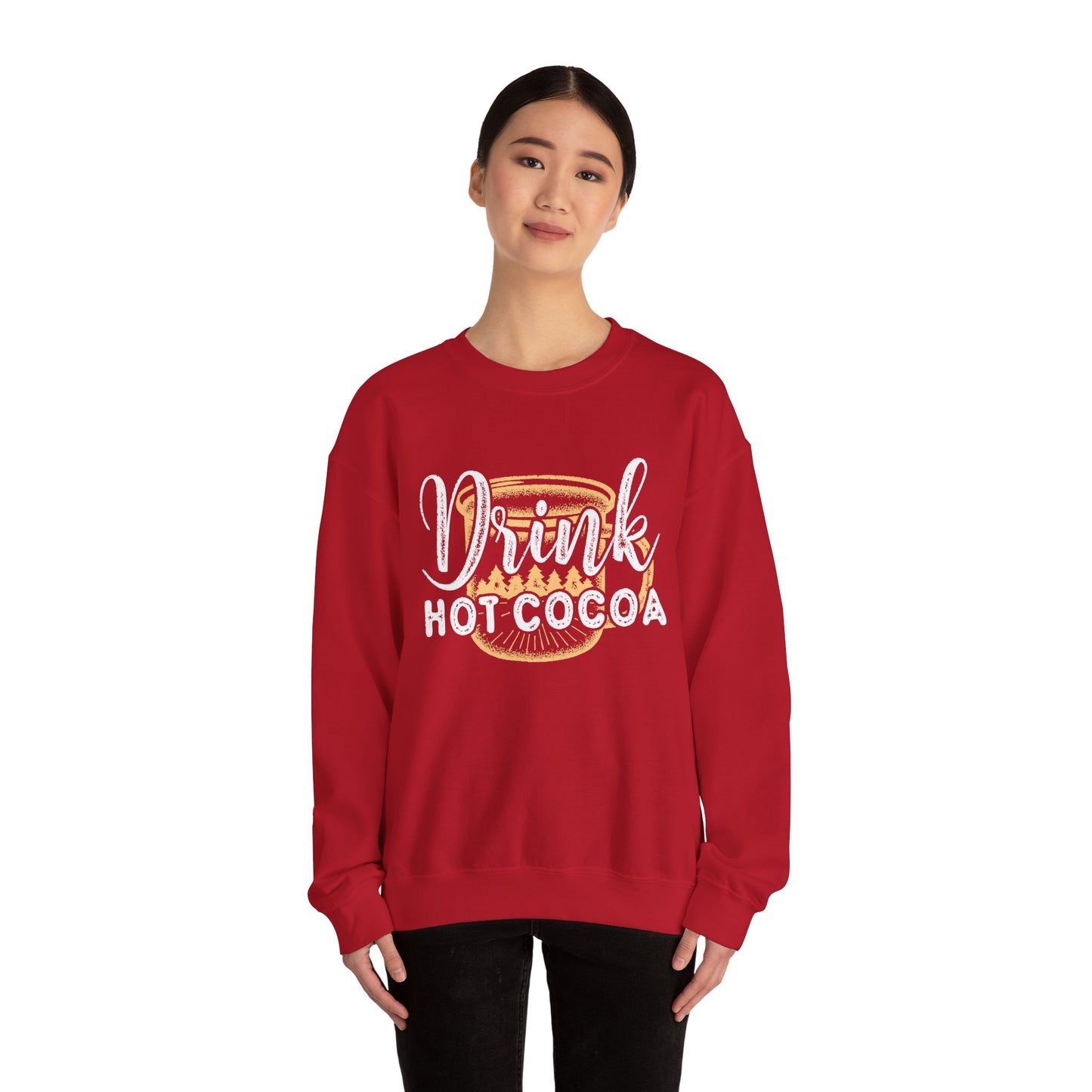 Drink Hot Cocoa - Unisex Heavy Blend™ Crewneck Sweatshirt