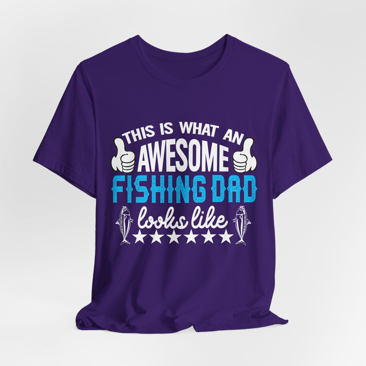 This Is An Awesome Fishing Dad Looks Like - Unisex Jersey Short Sleeve Tee - 14086