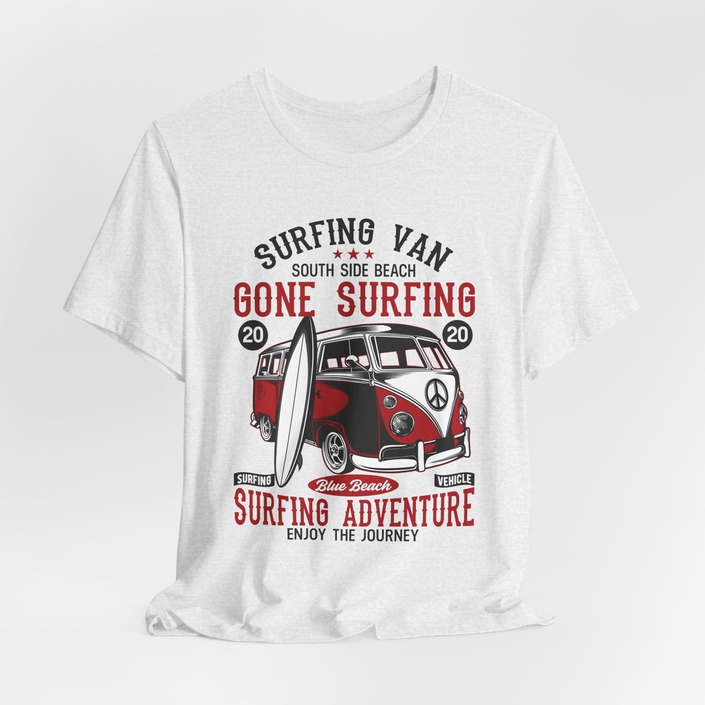 Surfing Van, Surfing Adventure - Unisex Jersey Short Sleeve Tee - 12613